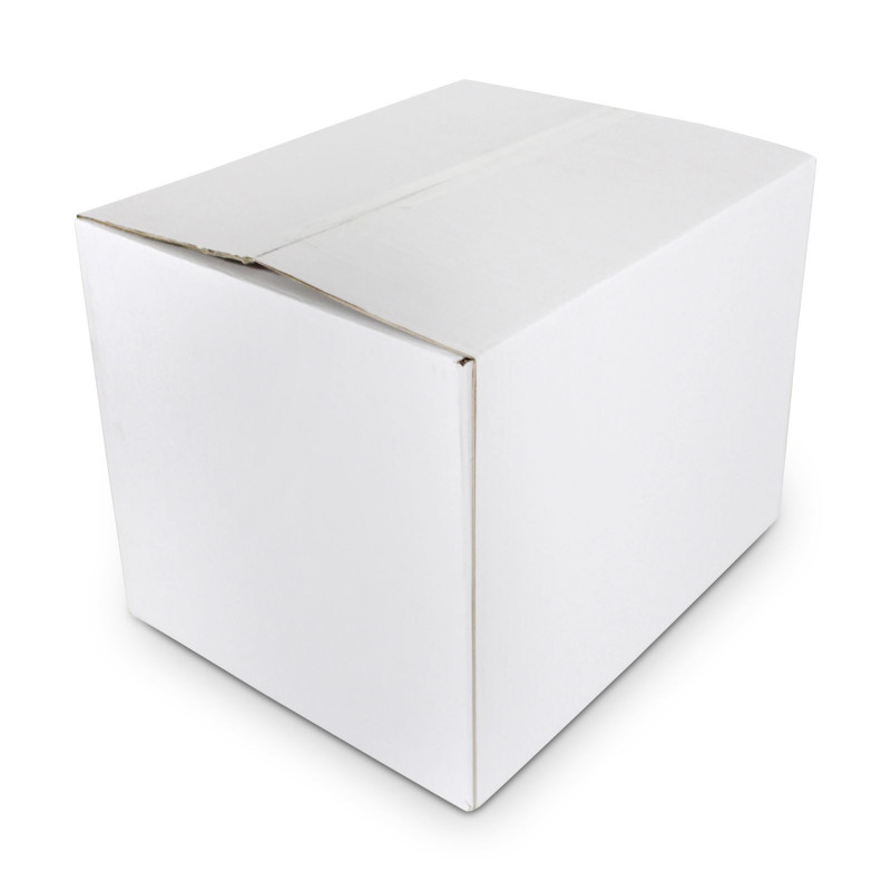 Caja de cartón ondulado blanco para mudanzas
